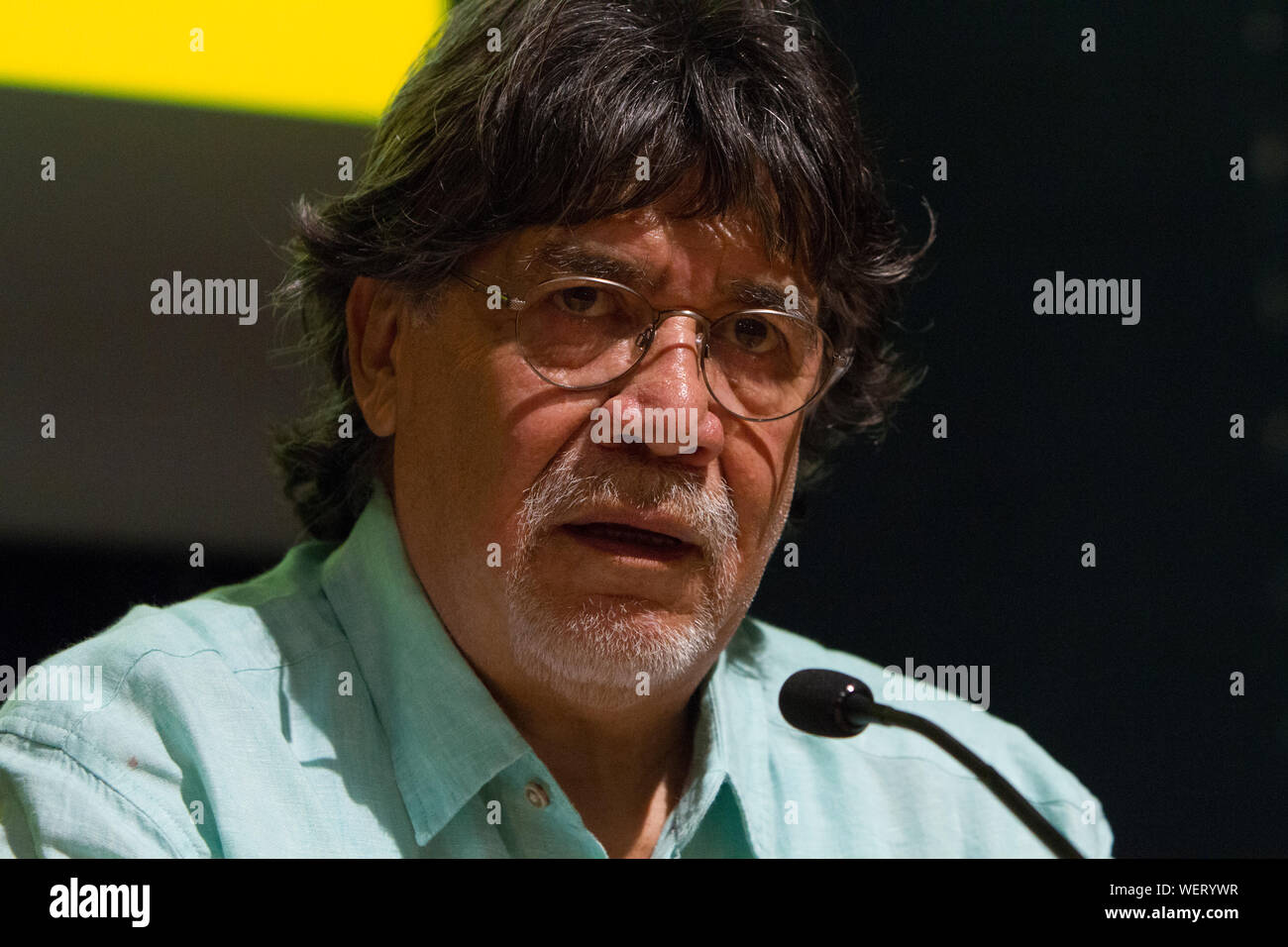 Chilean writer Luis Sepulveda (Luis Sepúlveda) is guest of 2019 Torino Book  Fair Stock Photo - Alamy