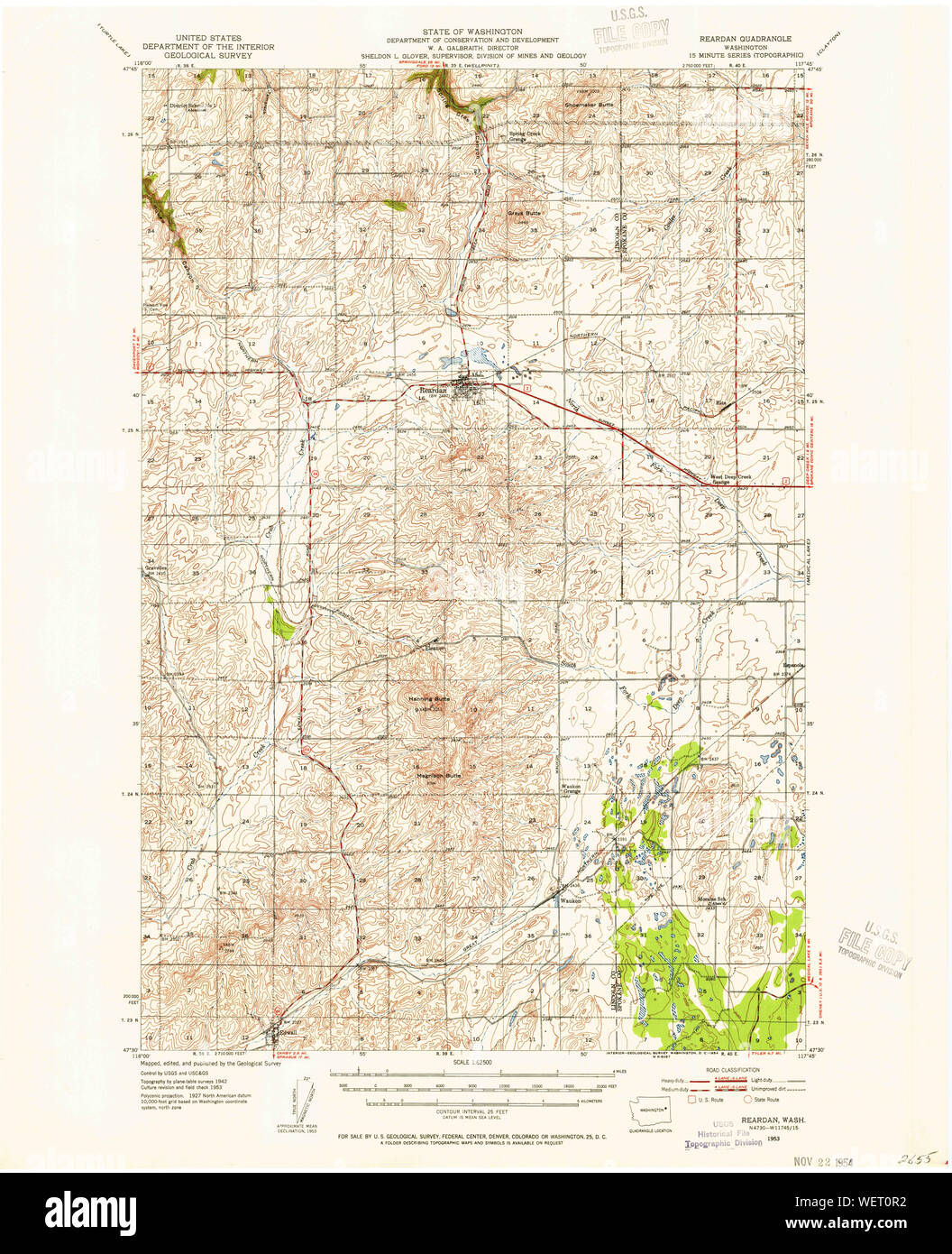 Map of reardan washington hires stock photography and images Alamy