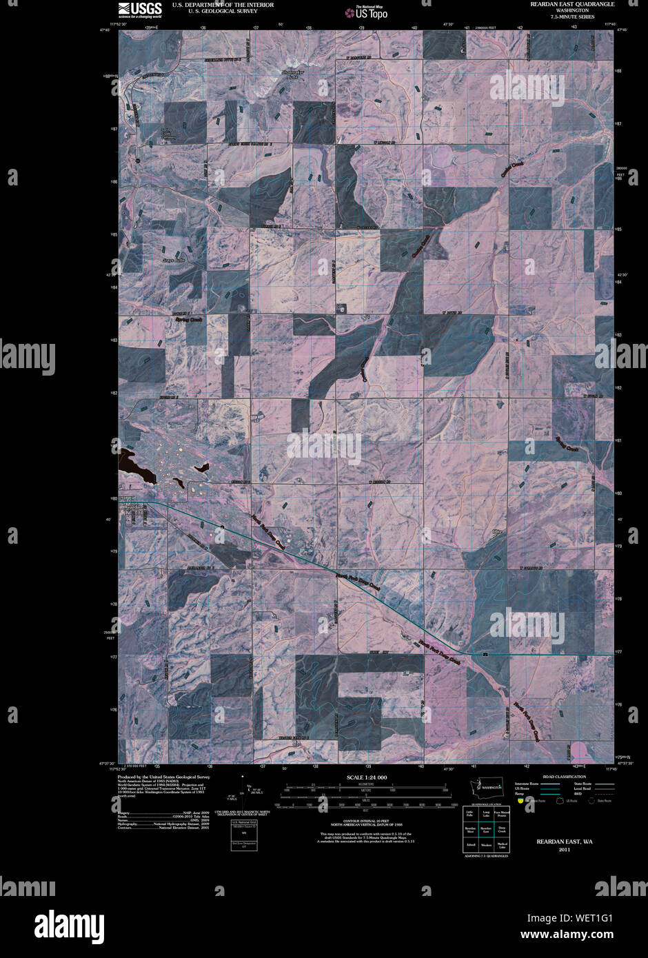 Map of reardan washington hires stock photography and images Alamy