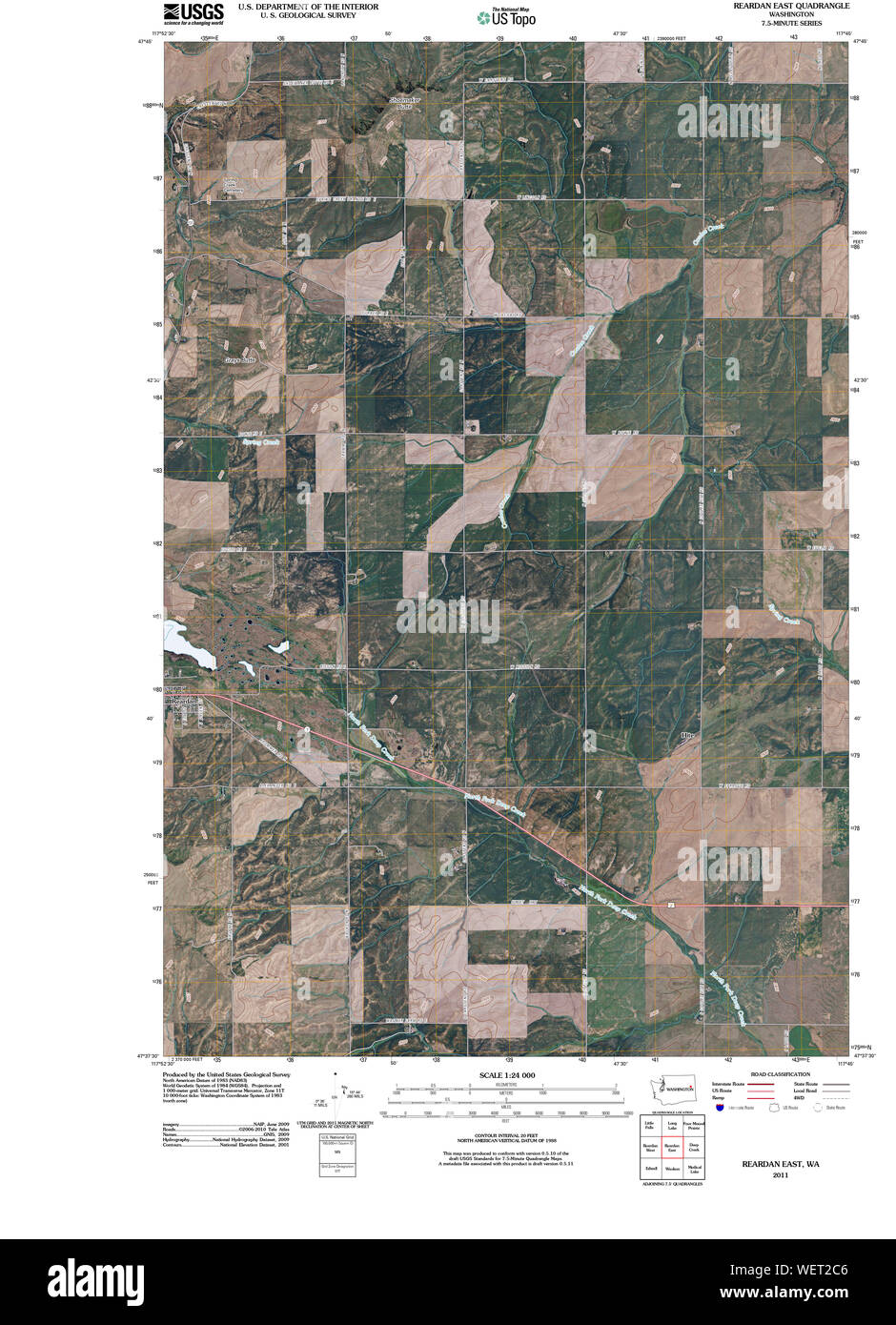 Map of reardan washington hires stock photography and images Alamy