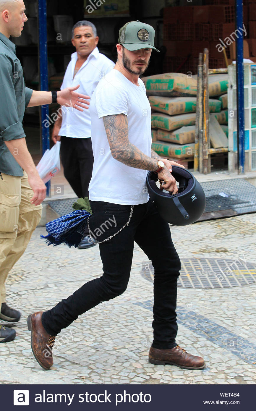 david beckham white jeans