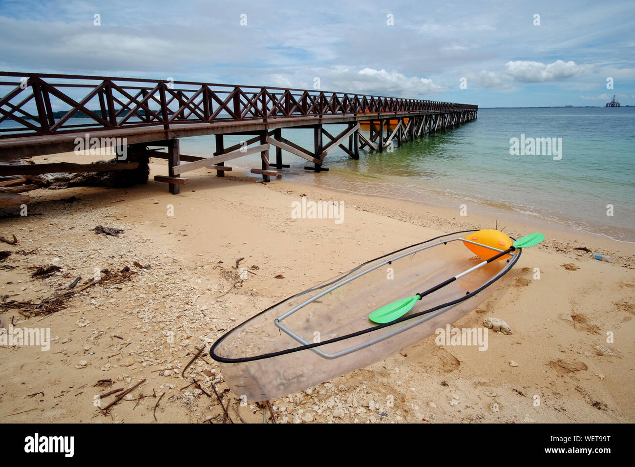 Kayak On Beach Stock Photo