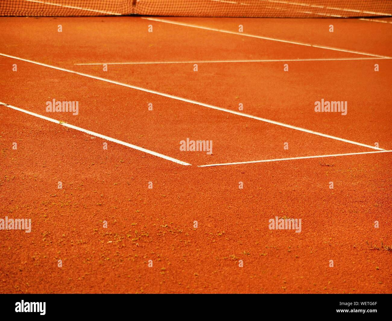 Full Frame Shot Of Tennis Court Stock Photo