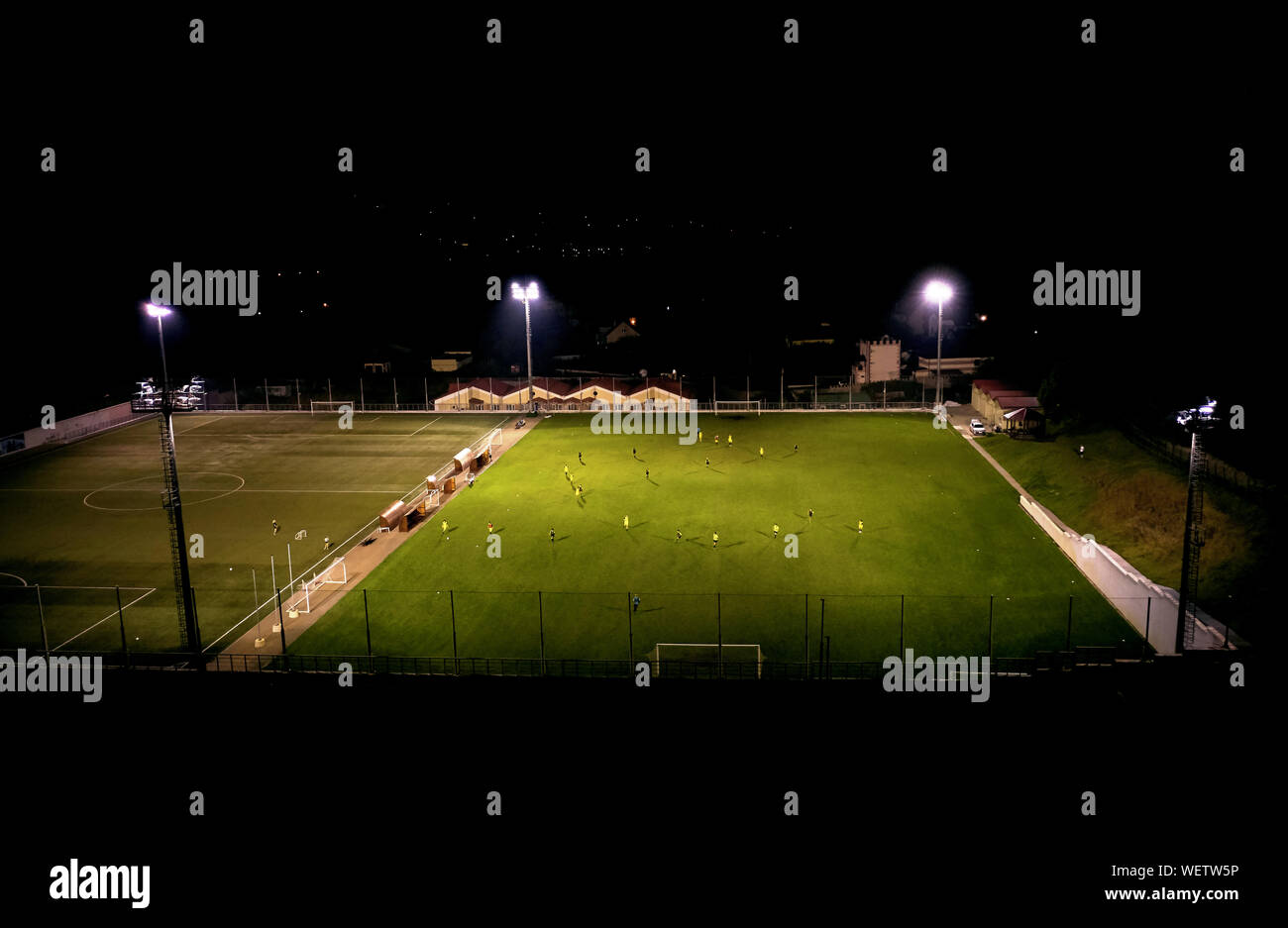 top view of the football field Stock Photo Alamy