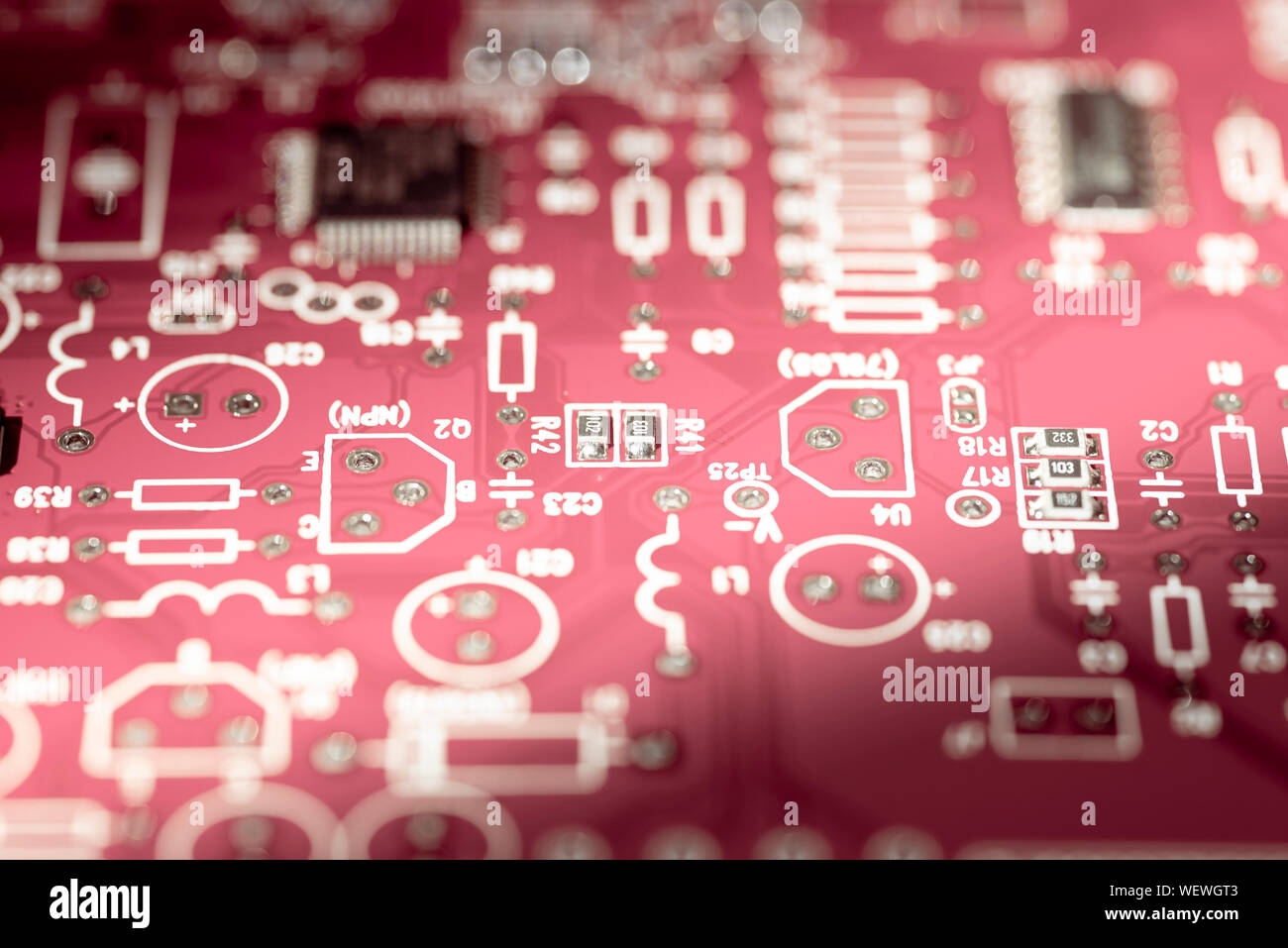 Electrical components and PCB Stock Photo Alamy