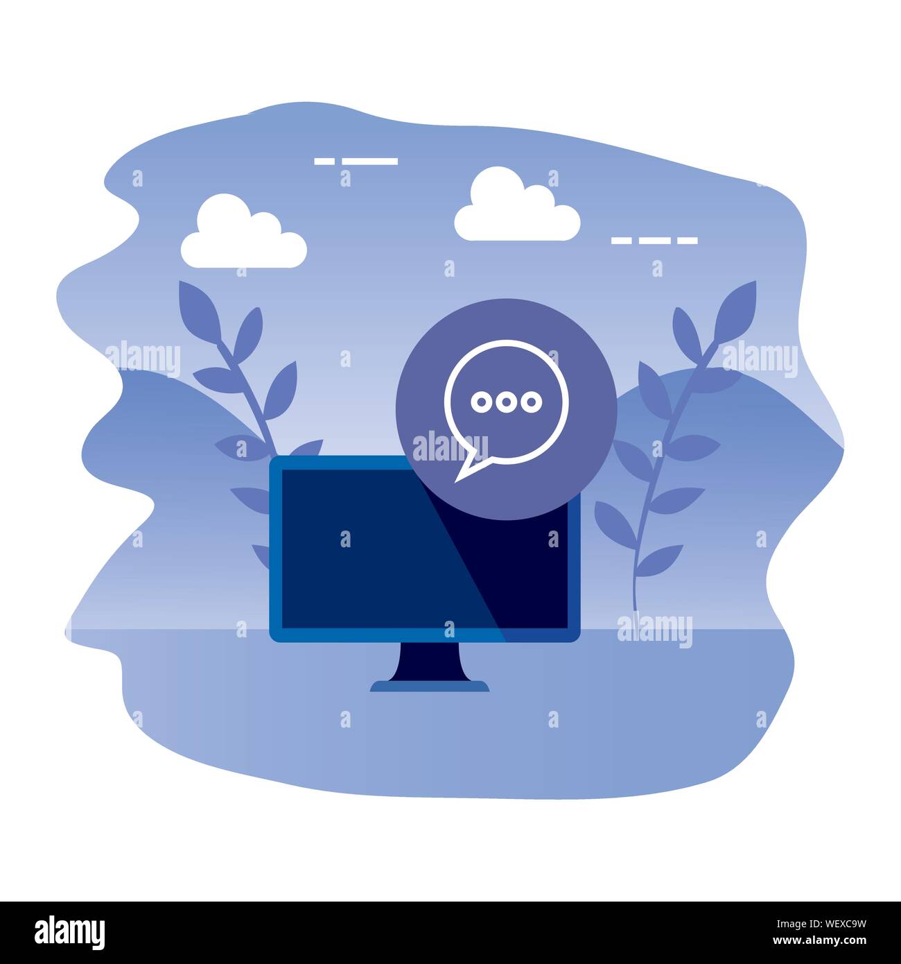 Desktop computer bubble dialogue hi-res stock photography and images ...
