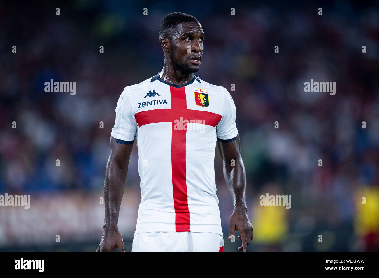 Cristian Zapata of Genoa FC during the Serie A match between AS Roma  and Genoa FC at Stadio Olimpico, Roma, Italy on 25 August 2019 Stock Photo