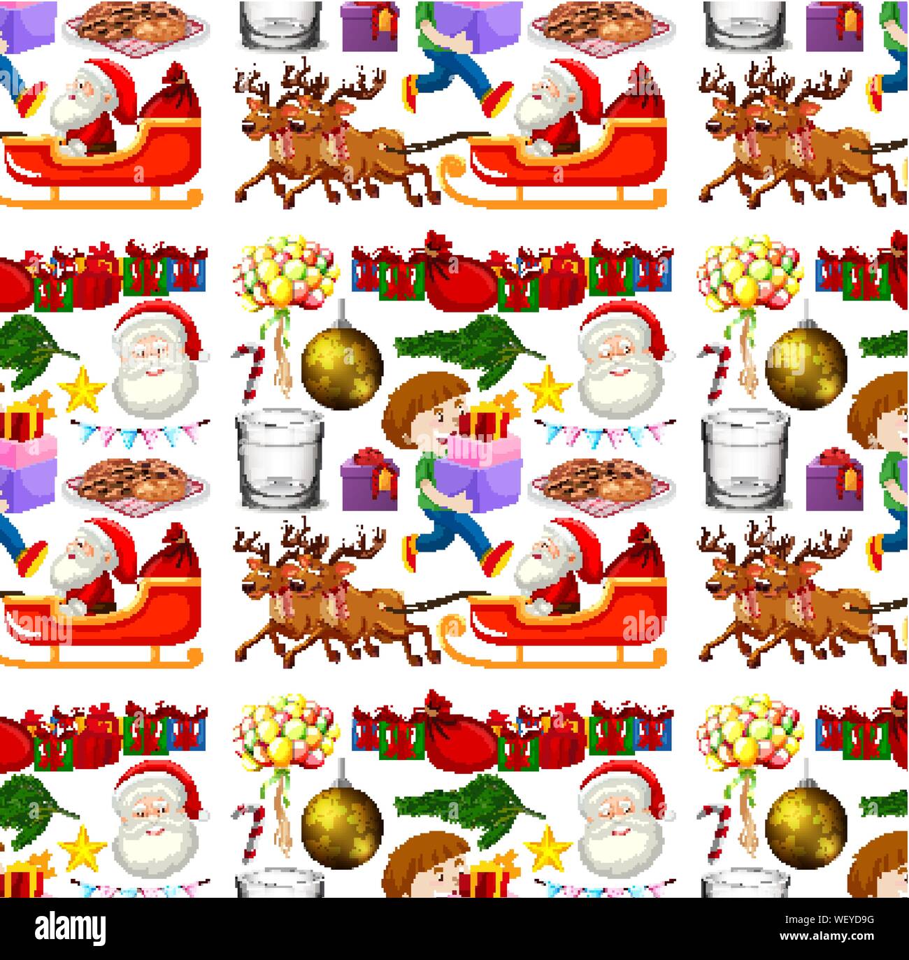 Seamless background design with christmas theme illustration Stock ...