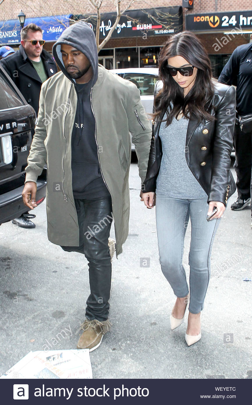 New York Ny Kim Kardashian And Kanye West Steps Out Together In