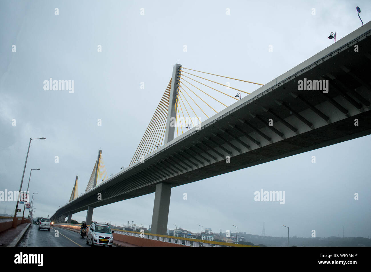 Long bridges in Goa Stock Photo Alamy