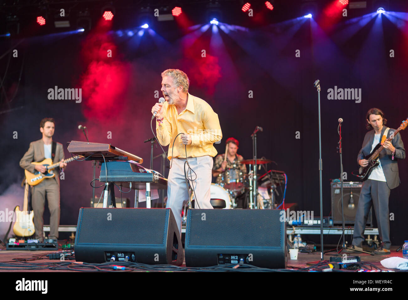 Dorset, UK. Friday, 30 August, 2019. Baxter Dury performing at the 2019 End of the Road Festival. Photo: Roger Garfield/Alamy Live News Stock Photo
