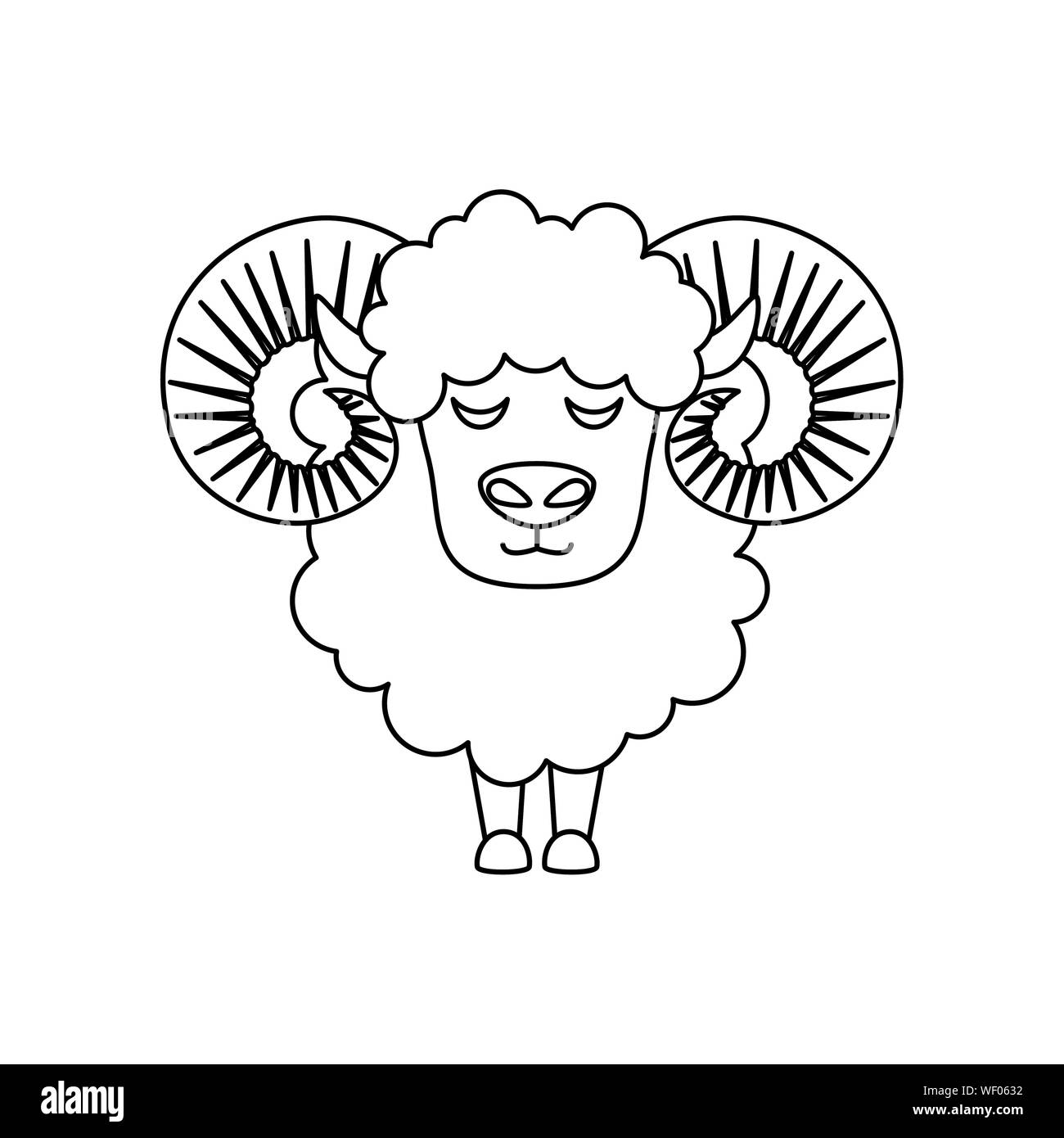 cute lamb farm animal icon Stock Vector Image & Art - Alamy