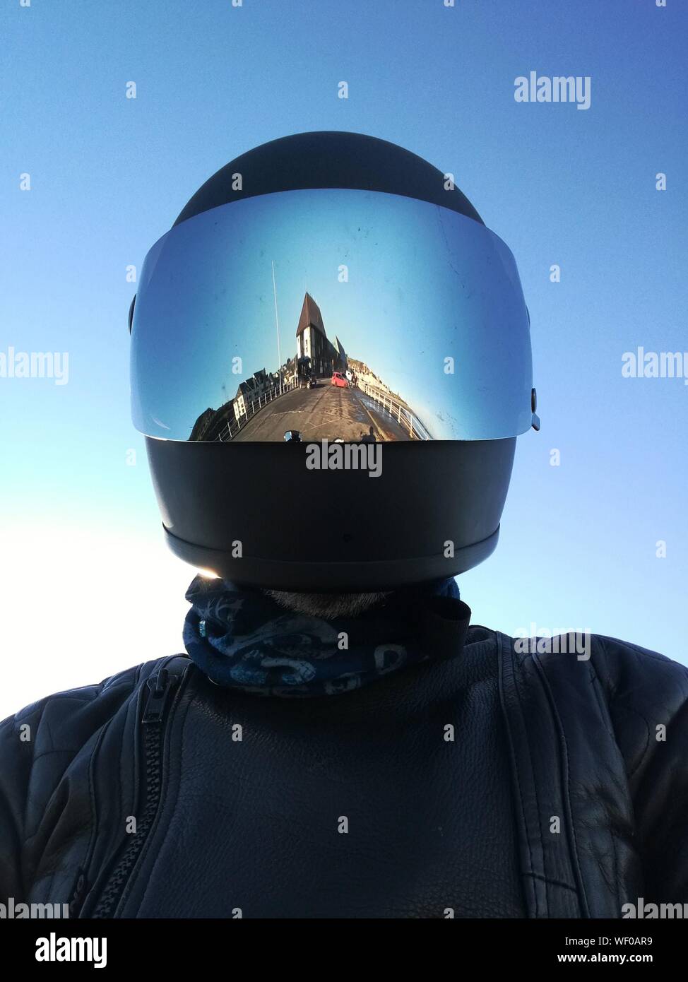Motorcycle reflection helmet hi-res stock photography and images - Alamy
