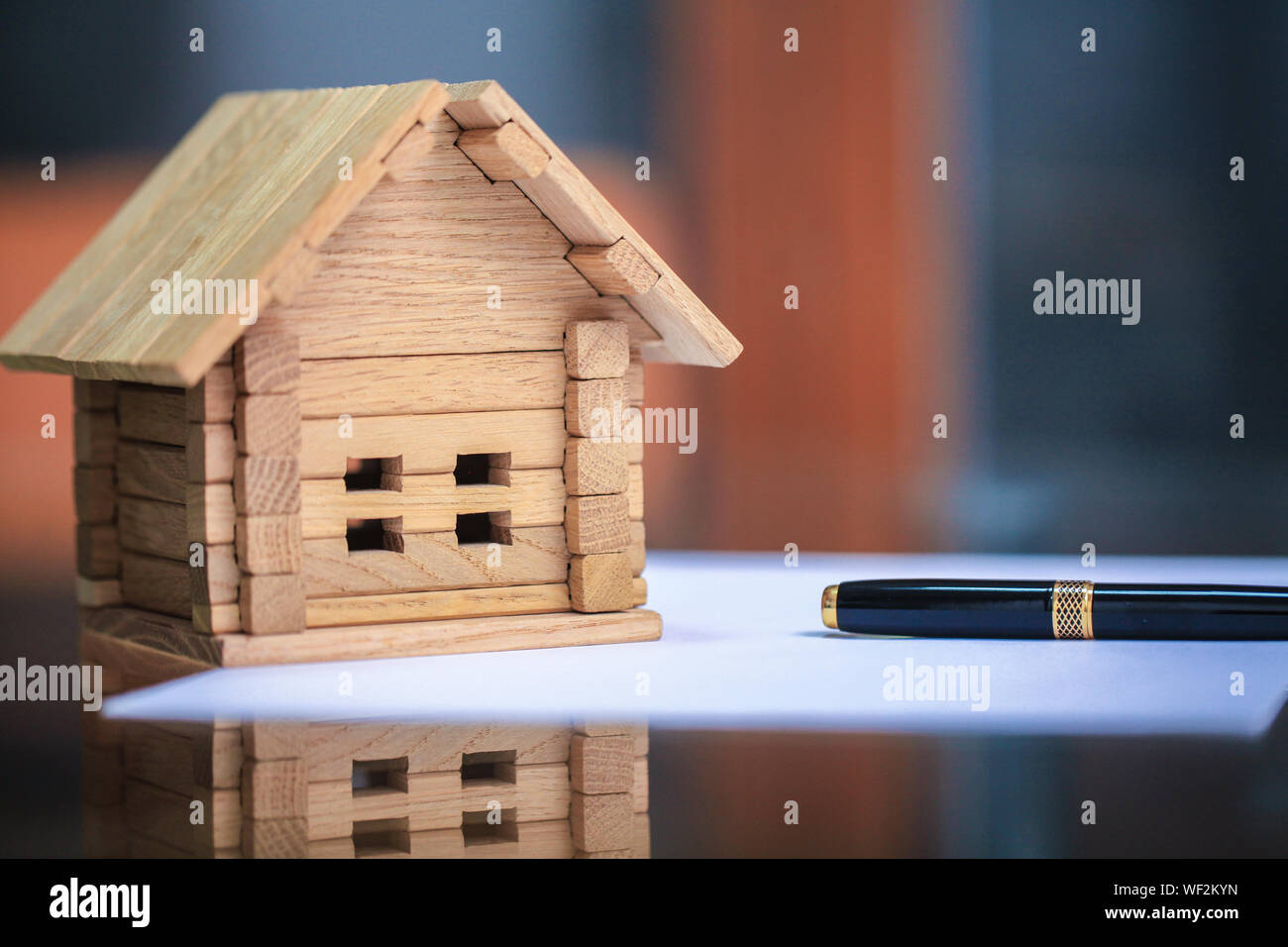 Building New Home Close Up Of House Blueprint With Building Tools