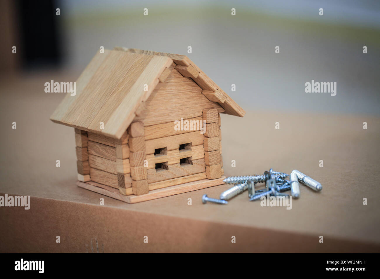 Building New Home Close Up Of House Blueprint With Building Tools