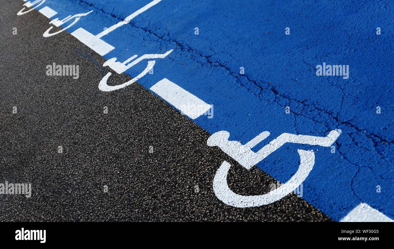 Road Marking Disabled High Resolution Stock Photography and Images - Alamy