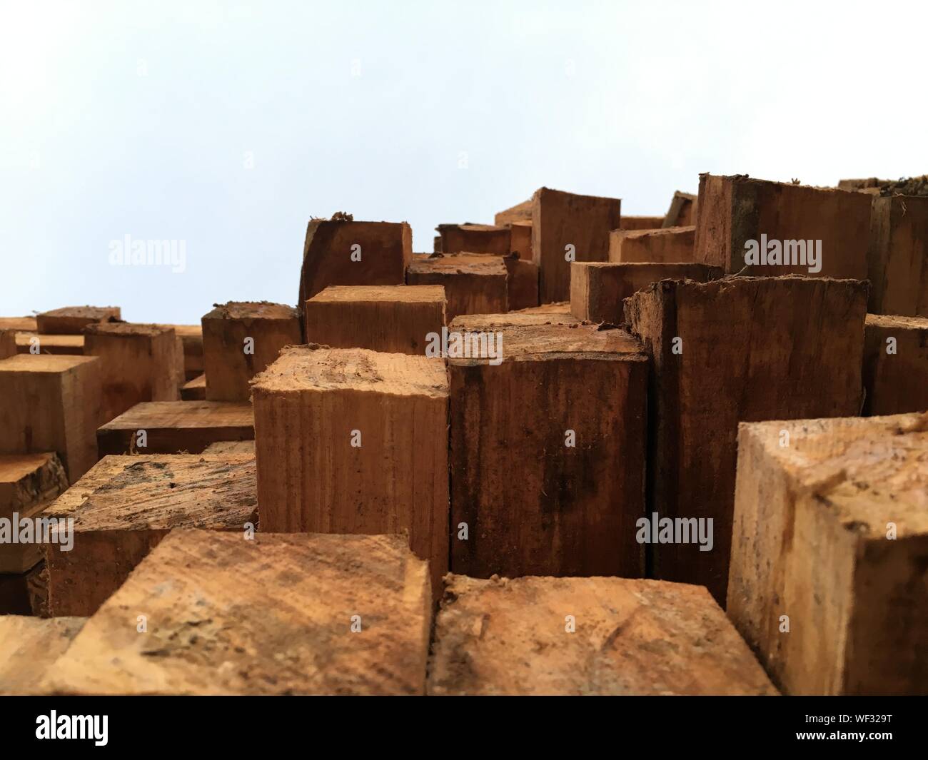 wooden blocks the warehouse