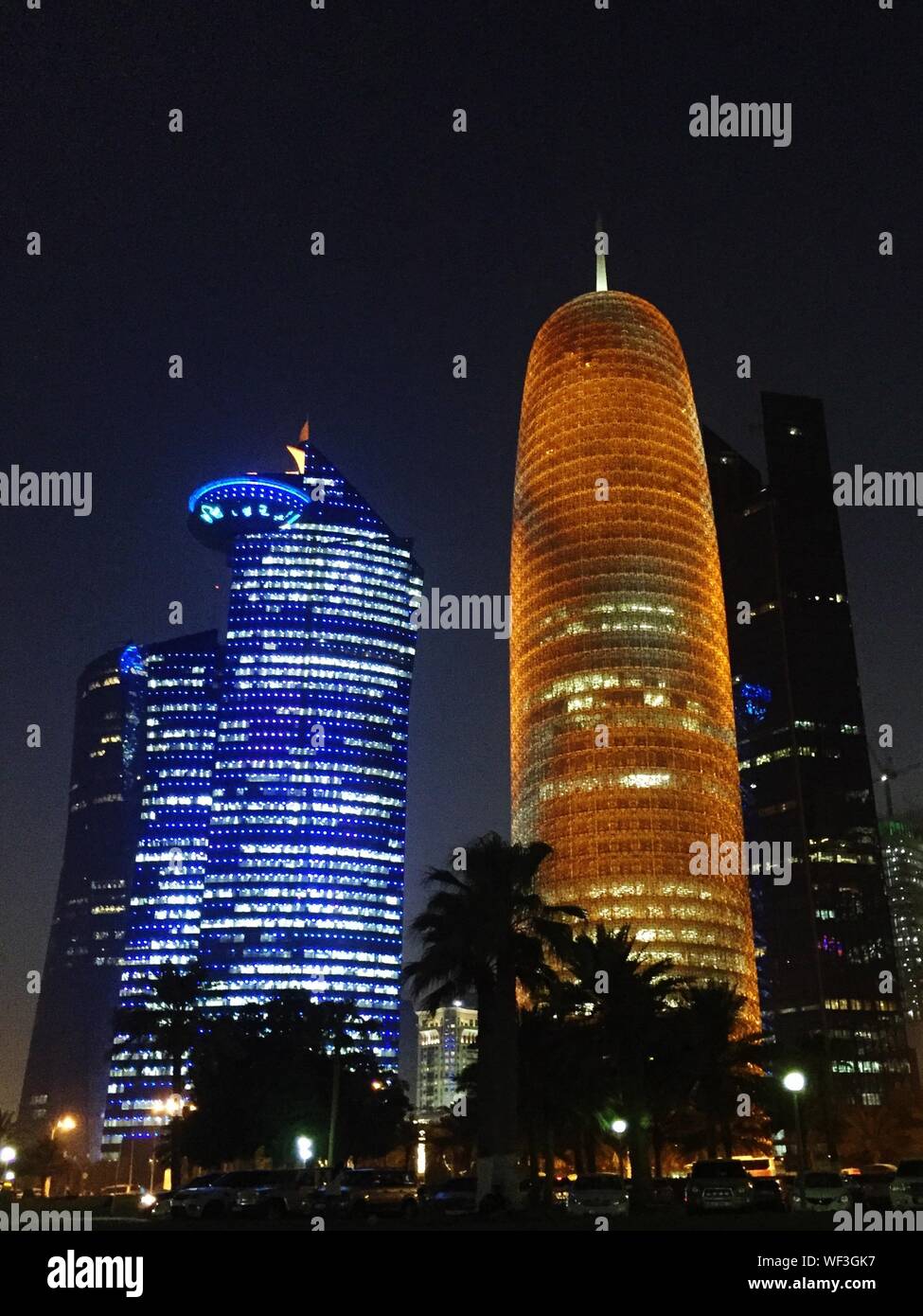 Doha Tower Night Stock Photos Doha Tower Night Stock Images Alamy