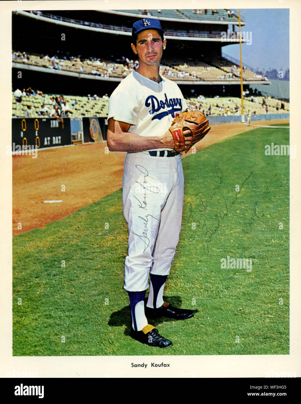 Hall of Fame Pitcher Sandy Koufax with the Los Angeles Dodgers in the 1950s and 60s. Stock Photo