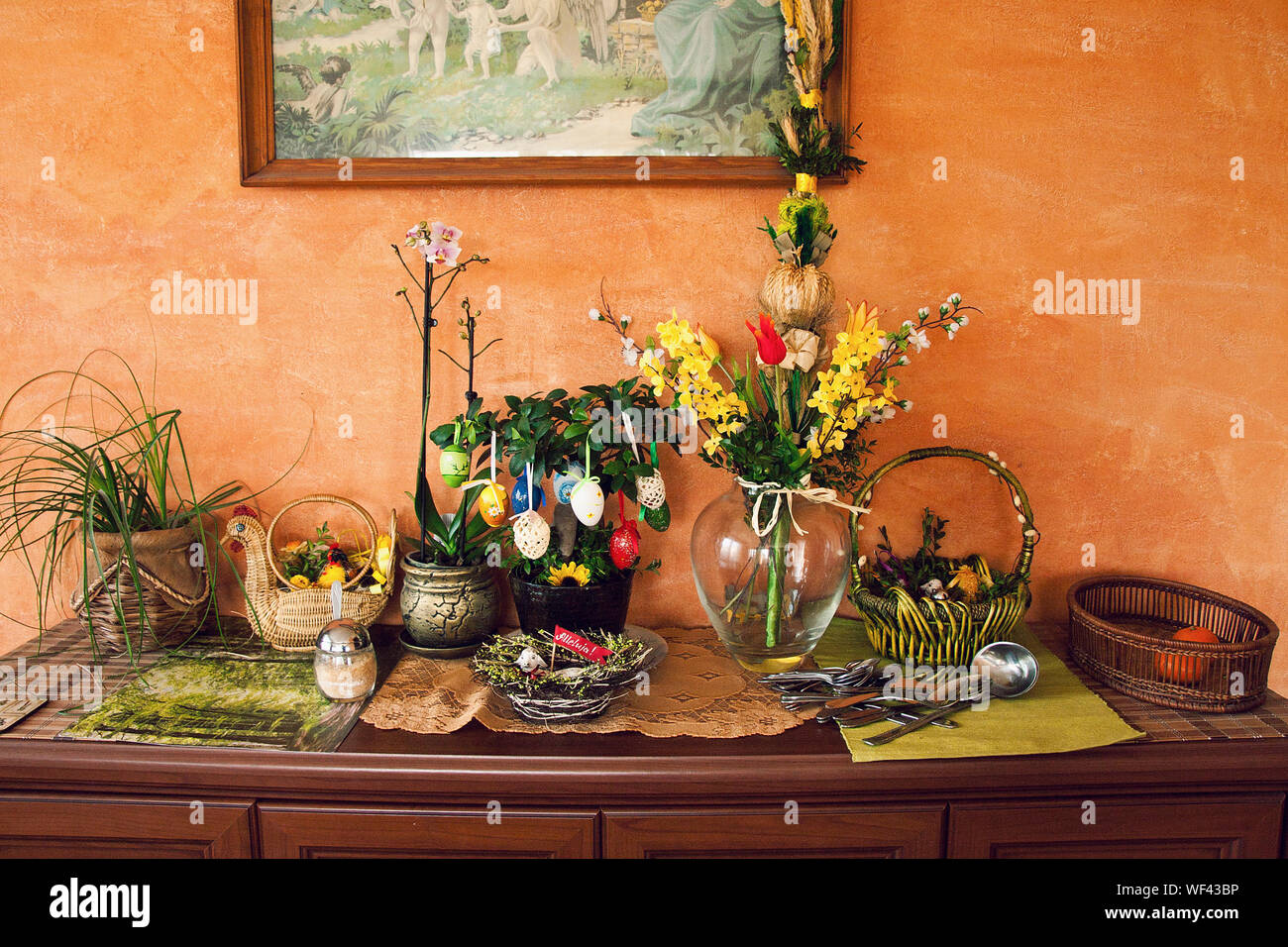 Spring Decorations At Home Stock Photos Spring Decorations At