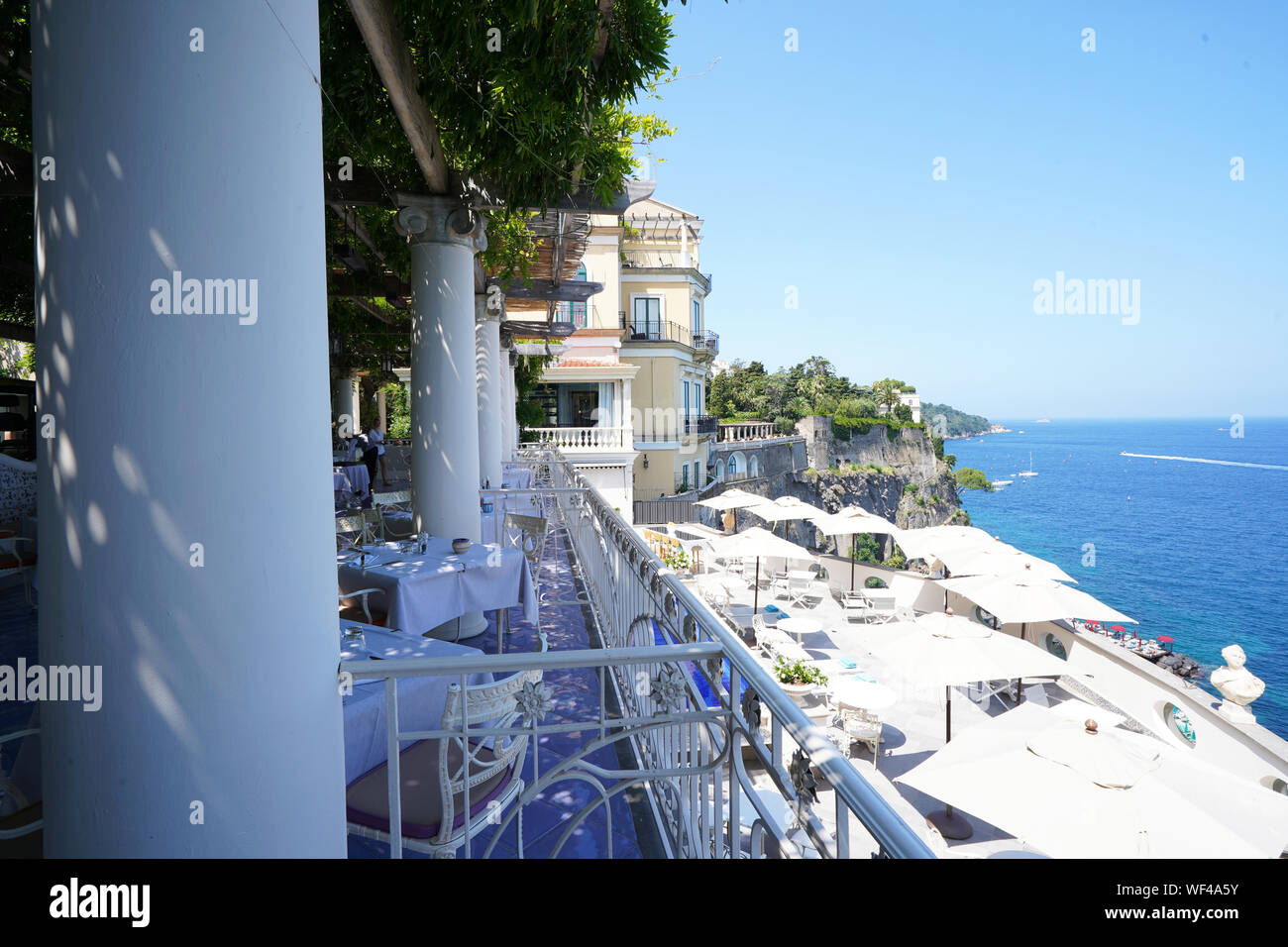 Luxurious Hotel Bellevue Syrene in Sorrento is a coastal town of Sorrento Stock Photo
