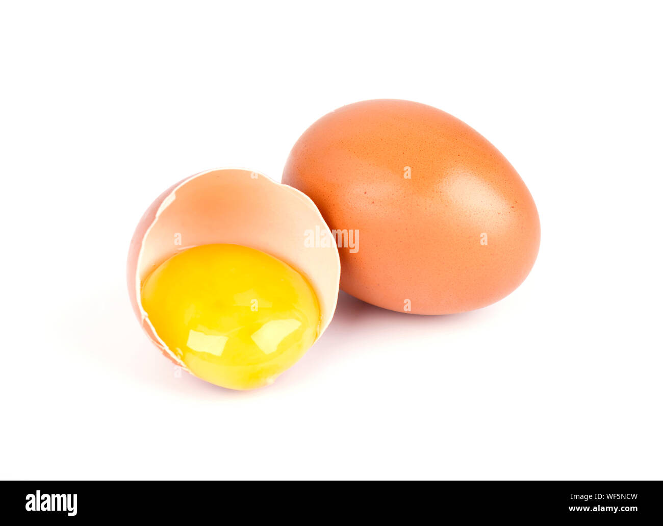 Chicken eggs isolated on white background Stock Photo - Alamy