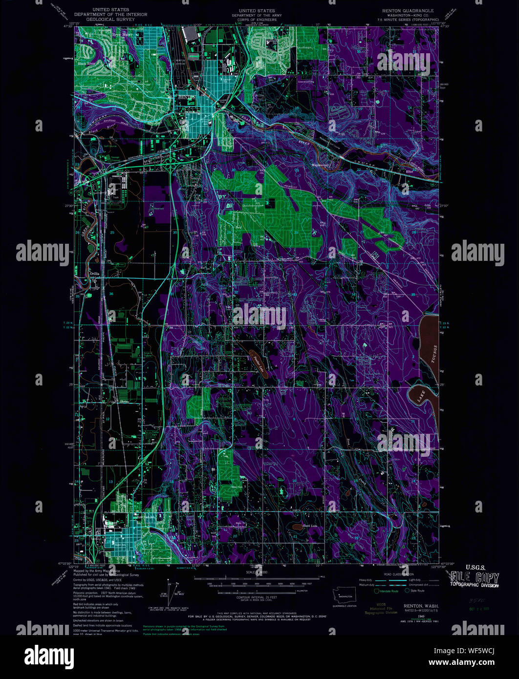 Renton map hi-res stock photography and images - Alamy