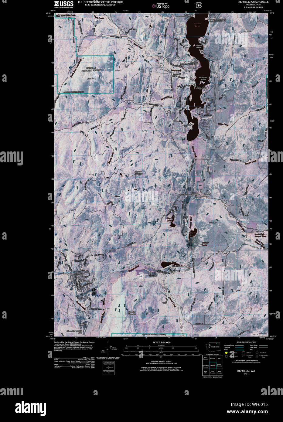 Republic washington state map hires stock photography and images Alamy