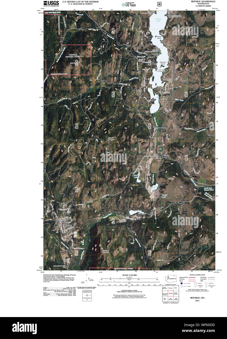Republic washington state map Cut Out Stock Images & Pictures Alamy