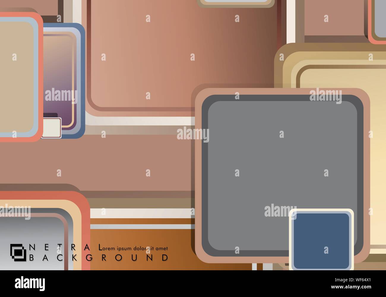 Square vector background overlaps with stone and brick colors. vector illustration Stock Vector