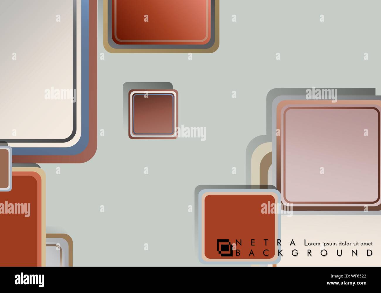 Square vector background overlaps with stone and brick colors. vector illustration Stock Vector