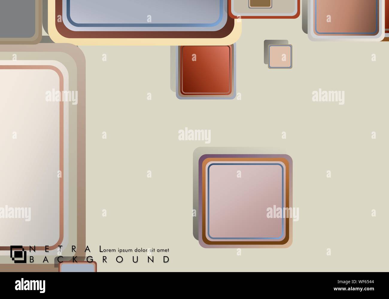 Square vector background overlaps with stone and brick colors. vector illustration Stock Vector