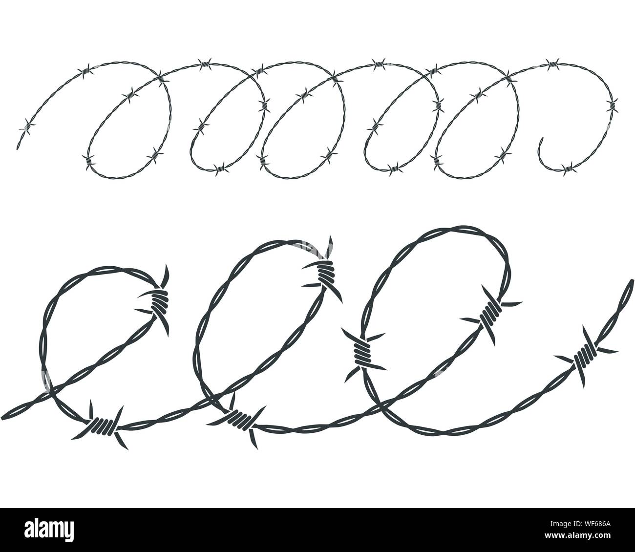 barbed wire vector illustration design Stock Vector Image & Art - Alamy