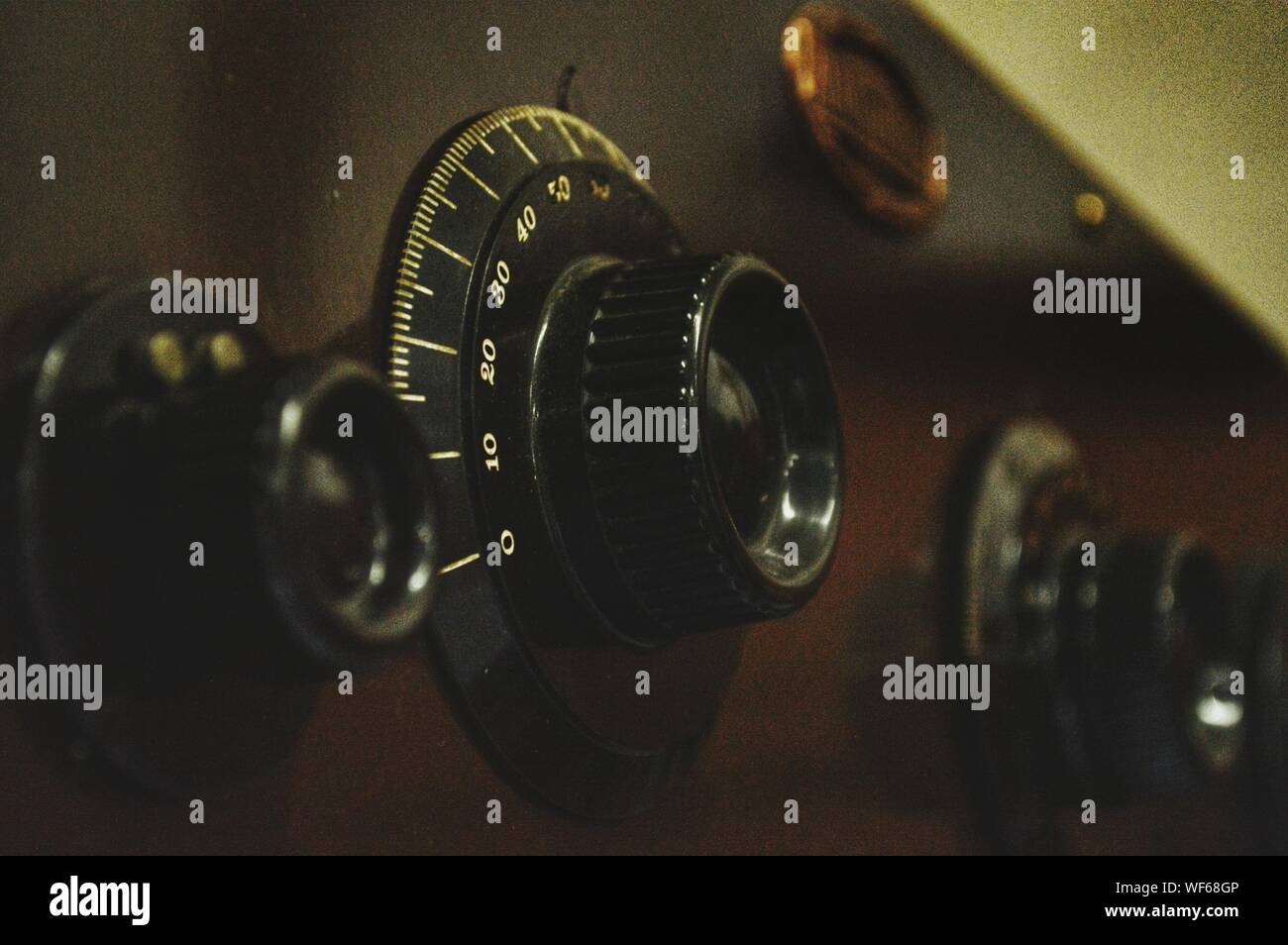 Close-up Of Old Radio Tuner Stock Photo