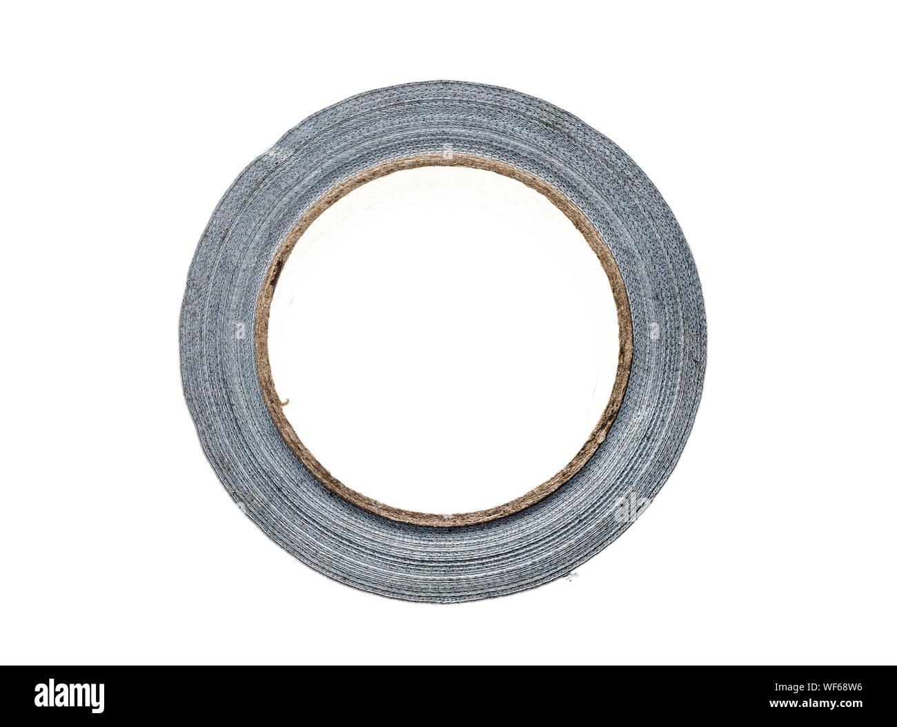 Close-up Of Duct Gaffer Tape Over White Background Stock Photo
