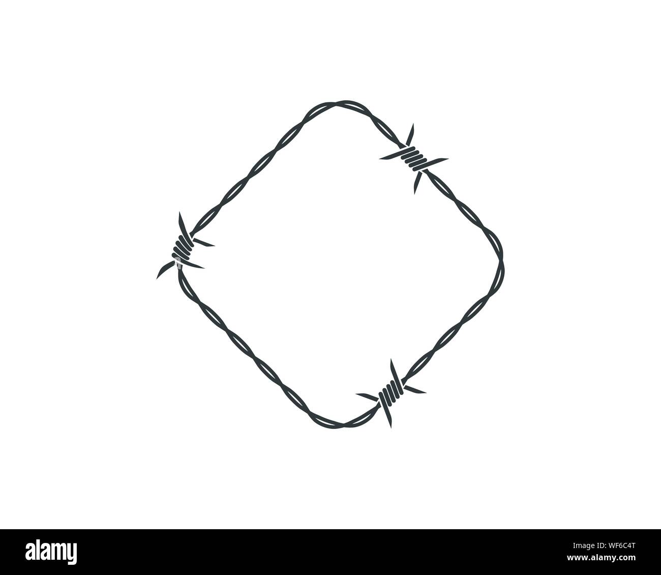 barbed wire vector illustration design Stock Vector
