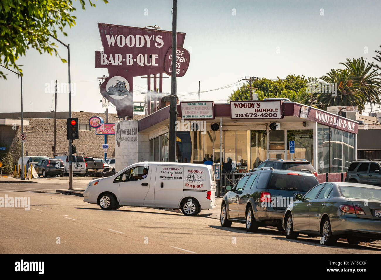 Woody's Bar-B-Que, Inglewood Stock Photo