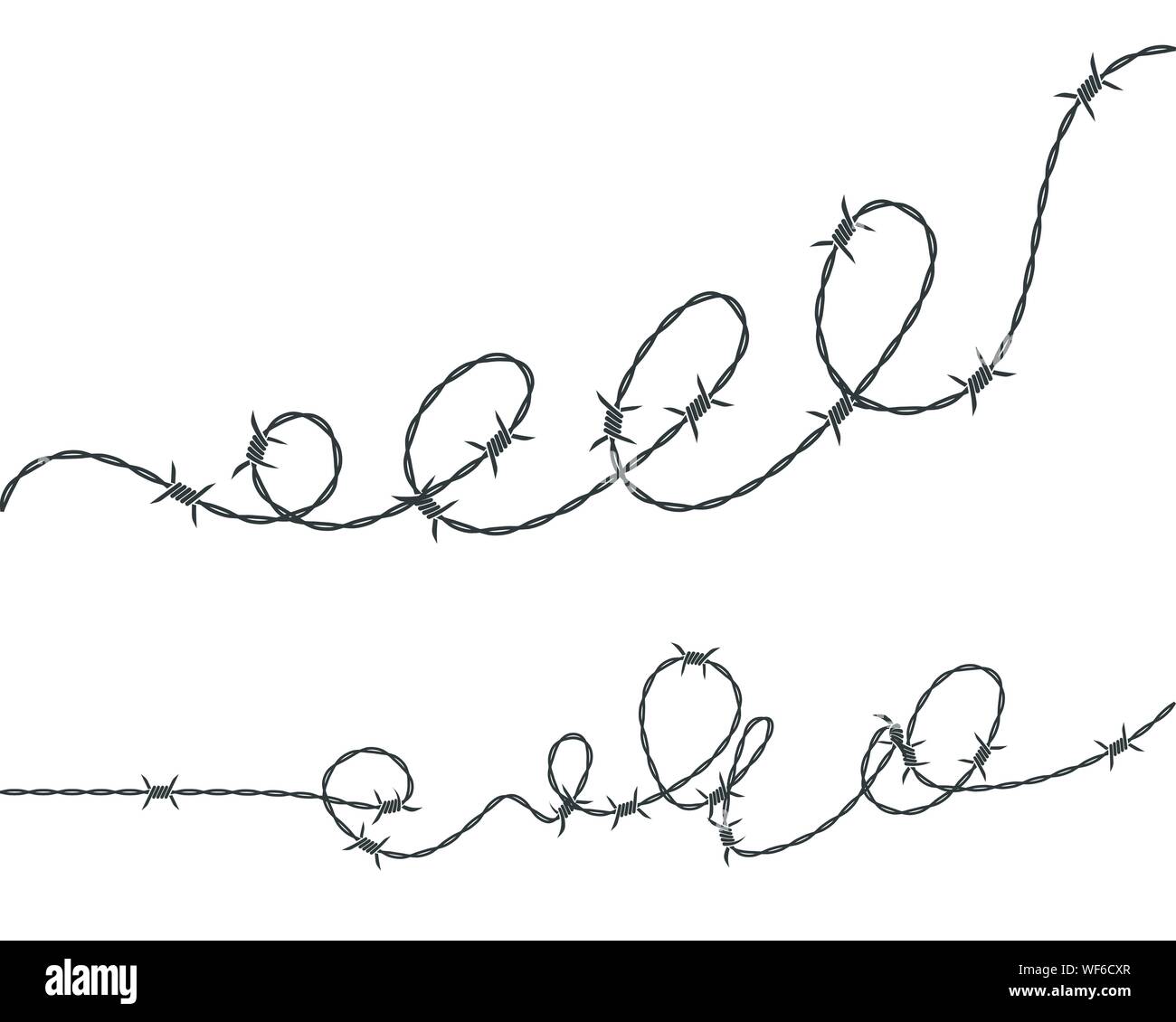 barbed wire vector illustration design Stock Vector Image & Art - Alamy