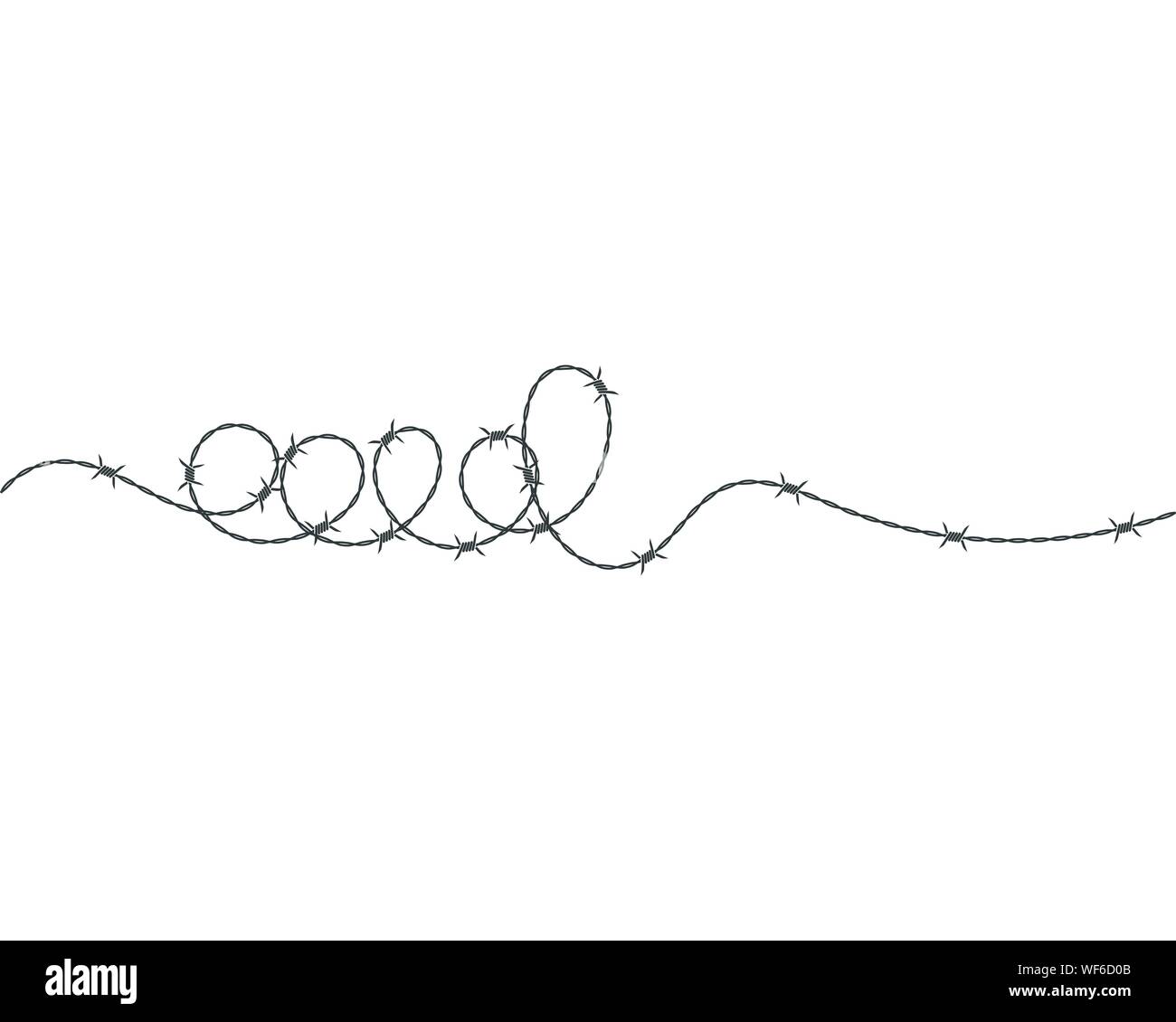 barbed wire vector illustration design Stock Vector Image & Art - Alamy