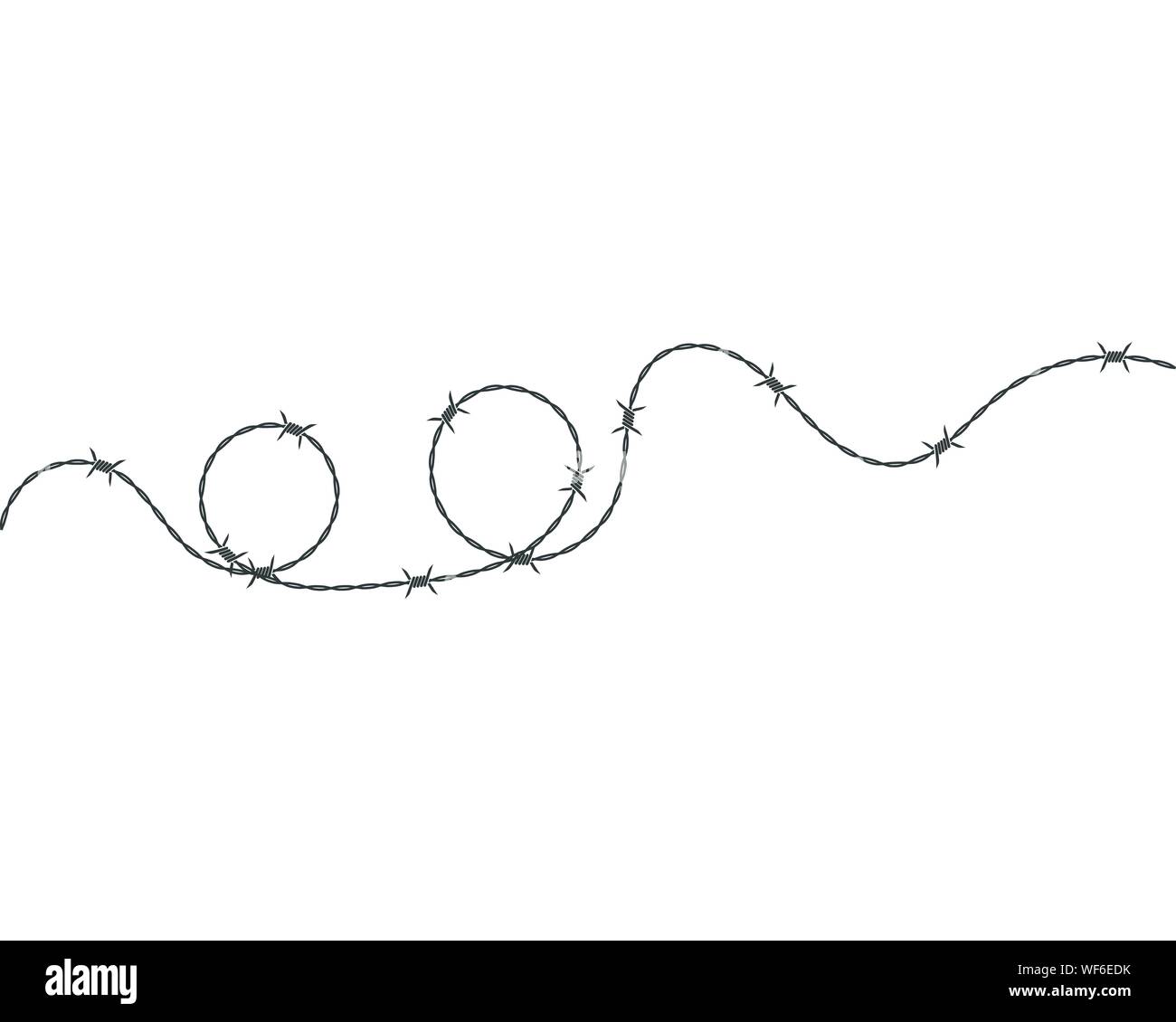 barbed wire vector illustration design Stock Vector