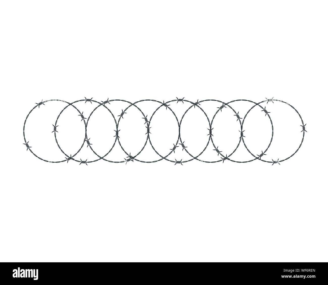 barbed wire vector illustration design Stock Vector Image & Art - Alamy