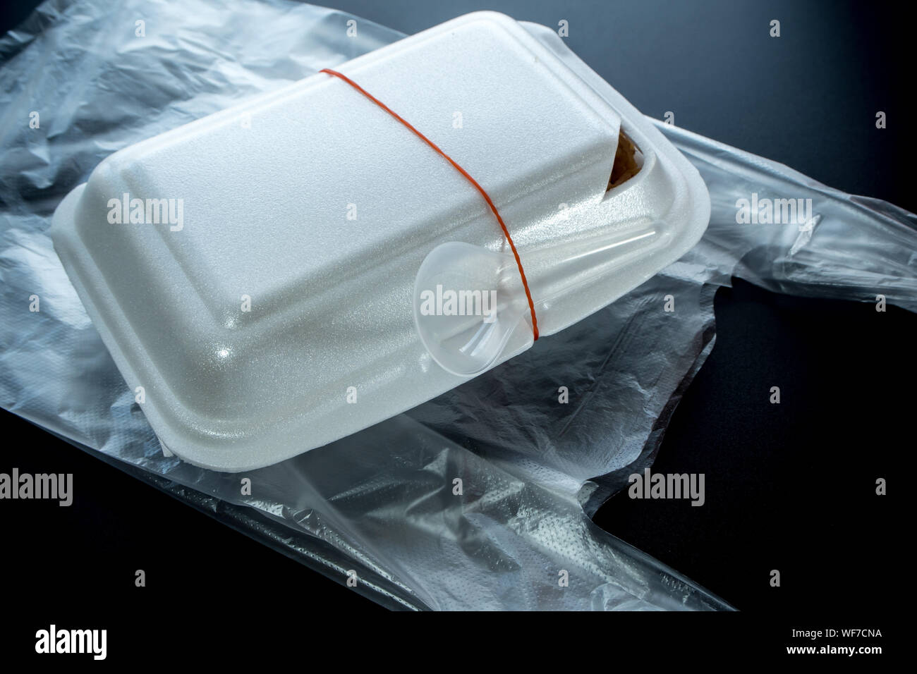 A foam box and Plastic packaging of Street food Stock Photo Alamy