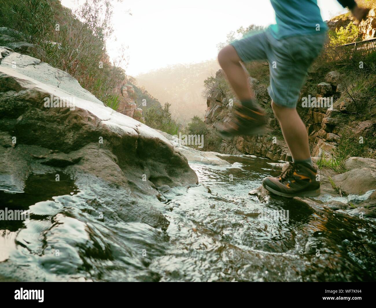 Jumping on rocks hi-res stock photography and images - Alamy