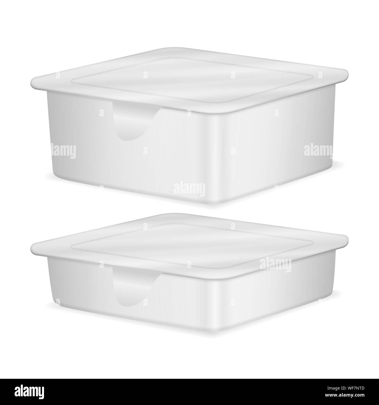 Plastic pack on a white background. Stock Photo