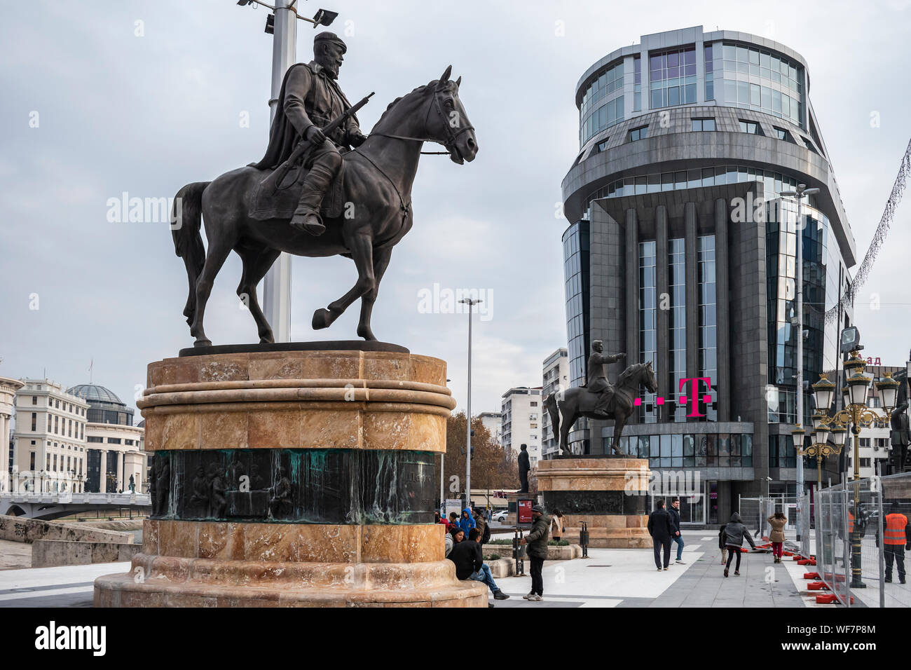 Skopje North Macedonia December 2018 Monument of Dame Gruev at