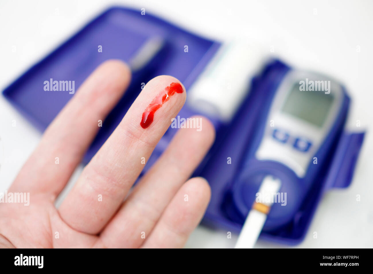 Drop of blood on finger hires stock photography and images Alamy