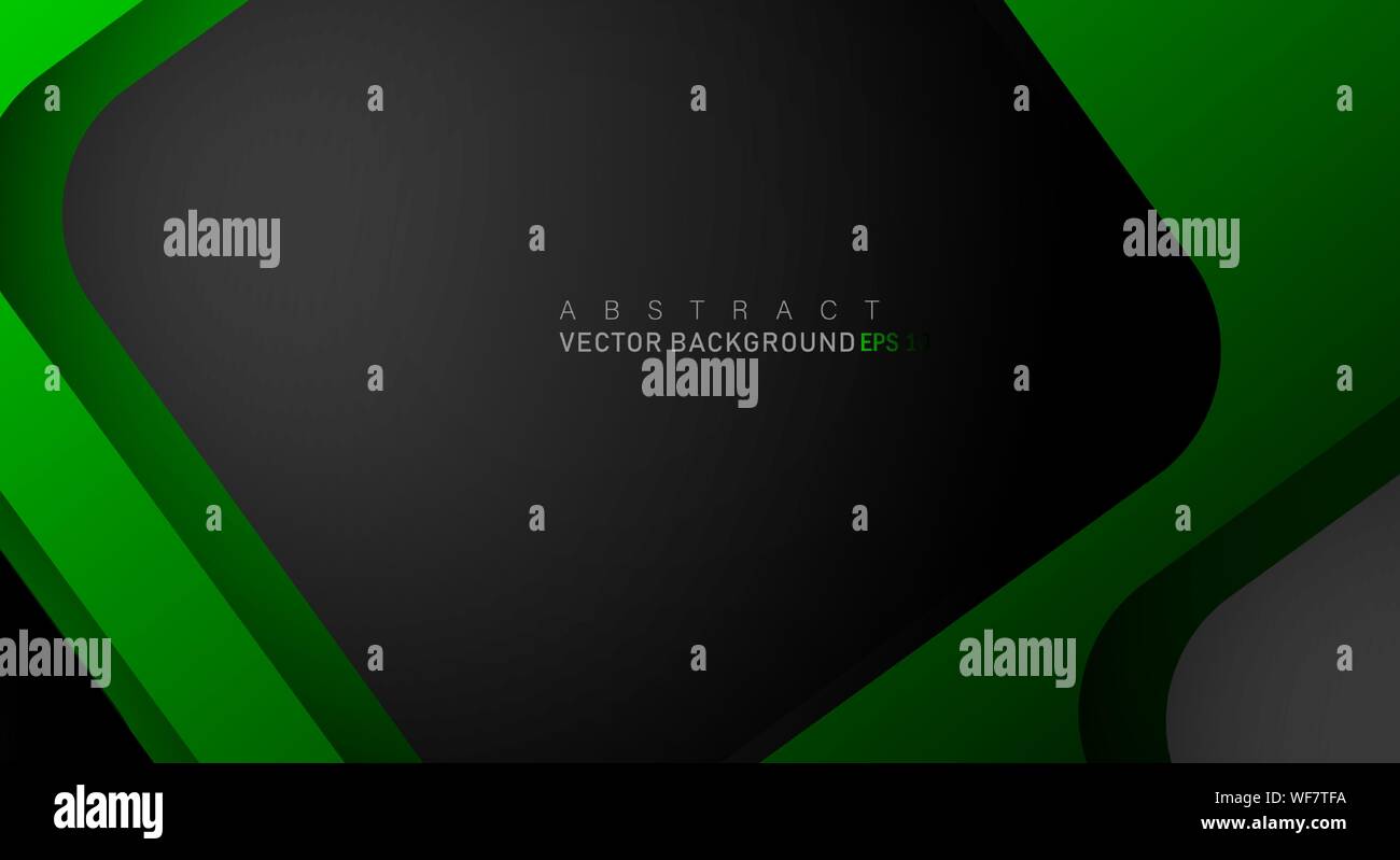 Geometric vector backgrounds that overlap layers on black space for text and background designs Stock Vector