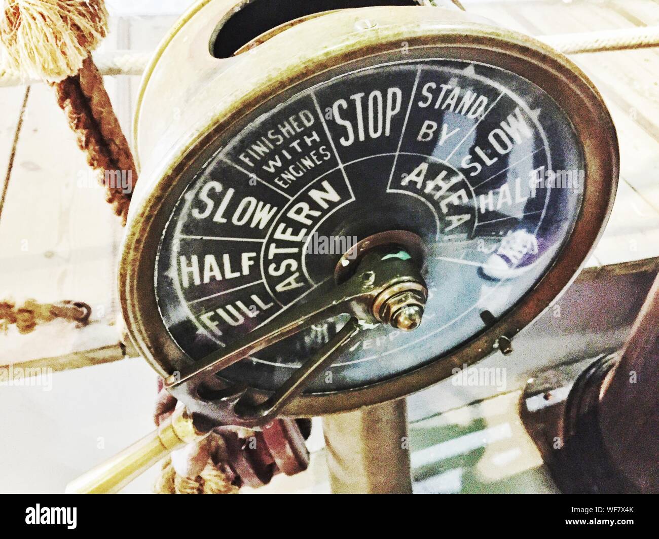 Old Ship Speed Control Stock Photo