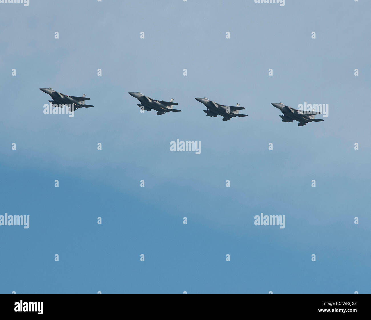 A flight of Florida Air National Guard F15 Eagles of the 159th Fighter