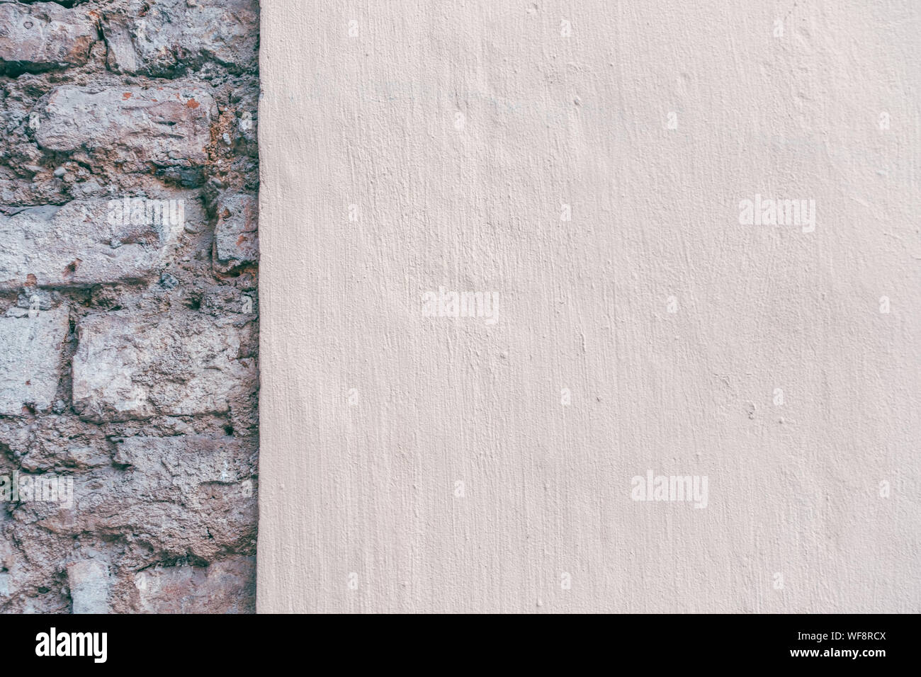 Download Half Brick Half Concrete Wall High Resolution Stock Photography And Images Alamy